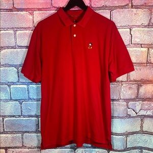 Disney Parks Men’s XL Polo Shirt Red Mickey Mouse Embroidered Cotton Blend